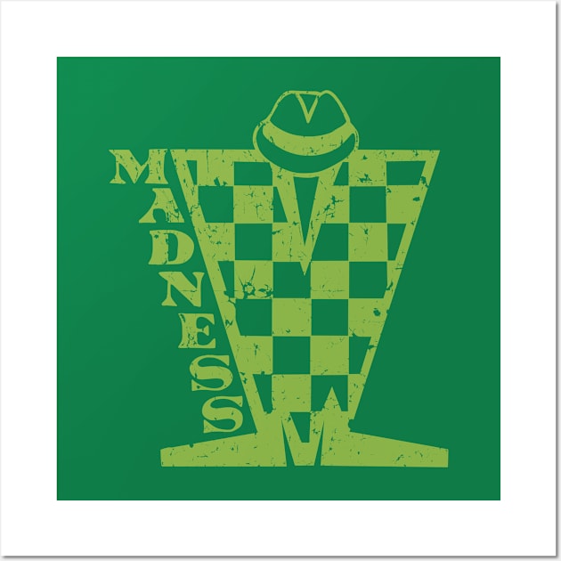 Madness Checkerboard HD - Distressed Green Wall Art by Skate Merch
